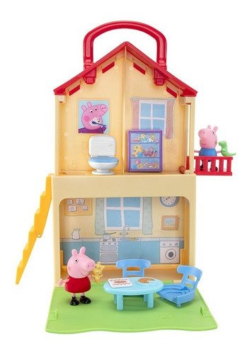 Peppa Pig Peppa's Pop n' Play House Casa Valija con Figuras y Accesorios