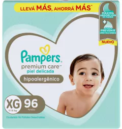 Pampers Premium Care Hipoalergenico Hiperpack (G, XG, XXG) en internet