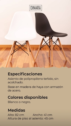 Mesa Escandinava + 4 sillas Eames - Dinara Home