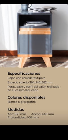 Mesa de luz Kali con patas