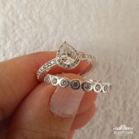 anillo princesa de plata