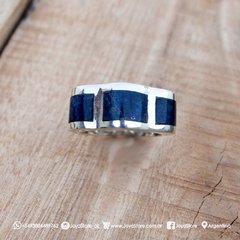 anillo plata 950 y lapislazuli