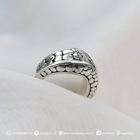 anillo plata inflada