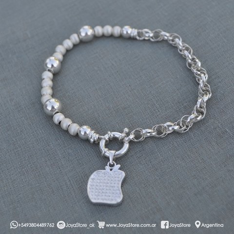 PULSERA DE BOLITAS Y CADENA