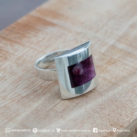 ANILLO DE PLATA Y PIEDRA