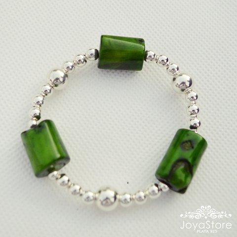 PULSERA BOLITAS Y CORAL