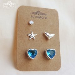 CONJUNTO DE AROS x 2 Amor al Mar - comprar online