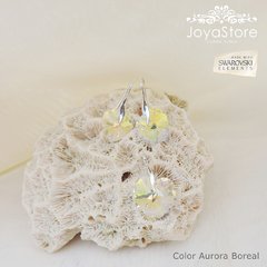 Conjunto Aros y Dije Corazón Cristal 18mm SW - comprar online