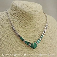 COLLAR DE PLATA 950 y MALAQUITA