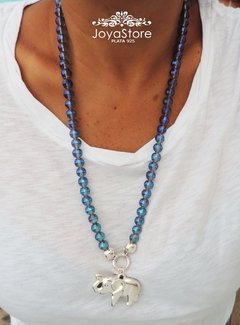 COLLAR LARGO DE CRISTAL CHECO - comprar online