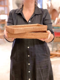 LAPICERO RECTANGULAR RATTAN BAJO