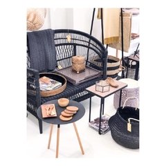 MESA REDONDA HIERRO Y MADERA