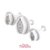 Cortantes - Hojas con nervaduras x3 - comprar online