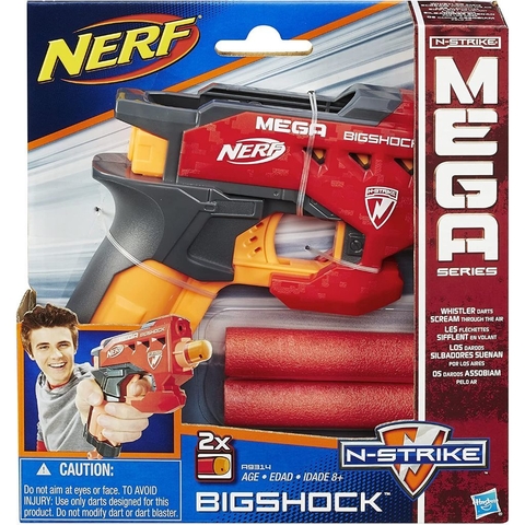 Lança Dardo Nerf Nstrike Mega Hotshock Nerf Vermelho/cinza/laranja
