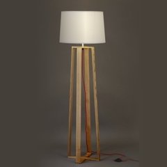 Lampara tripode madera