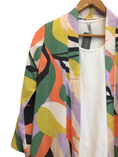 Kimono Fibrana Estampado Largo - comprar online