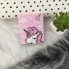 Bloco Anotaçoes Dobrável - Unicorn Rosa - comprar online