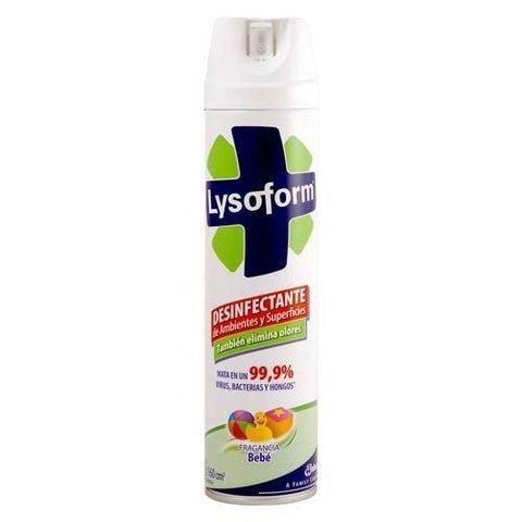Desinfectante De Ambiente Lysoform Aerosol Bebe 360cc