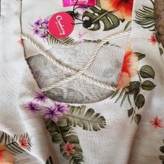 CAMISETA LINHO FLORAL - comprar online
