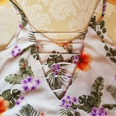 VESTIDO LINHO FLORAL - comprar online