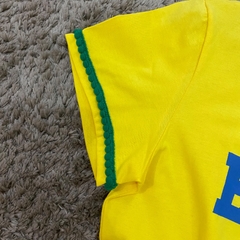 BLUSA BRASIL AMARELA PEDRAS - comprar online