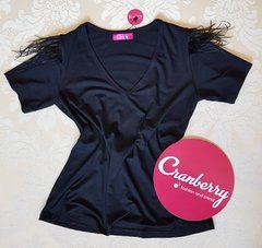 BLUSA FRANJA DE PLUMAS