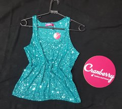 CAMISETA PAETÊ TURQUEZA
