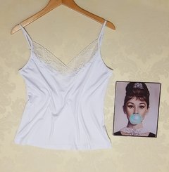 CAMISETA BRANCA RENDA
