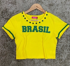 CROPPED BRASIL AMARELO E VERDE