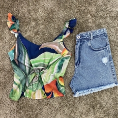 SHORT JEANS BOLSO PINTURA na internet