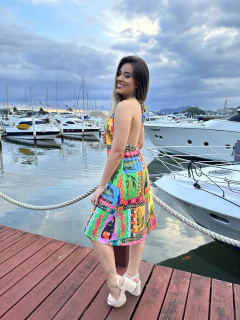 VESTIDO FLUITY TROPICAL - Cranberry Fashion and Trend