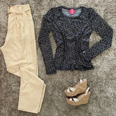 CALÇA LINHO FIVELA - Cranberry Fashion and Trend