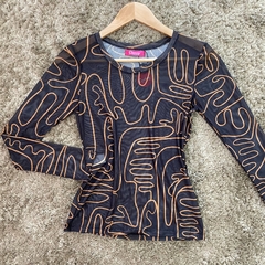 BLUSA TULE ABSTRATO
