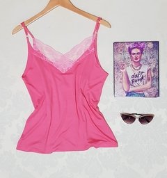 CAMISETA PODRINHA RENDA ROSA