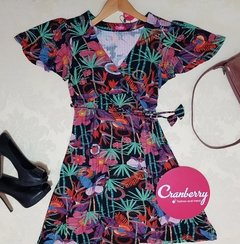 VESTIDO CANELADO FLORES