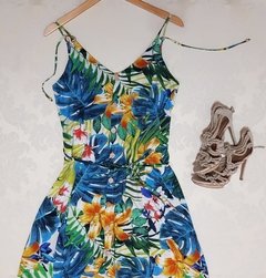 VESTIDO FLORAL BOTÕES