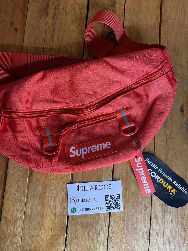 red supreme waist bolsa