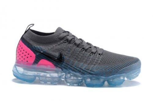 vapor max cinza com rosa