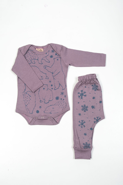 Pantalón de bebe NIEVE morado - comprar online