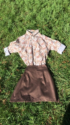 Camisa FLORES beige - comprar online