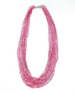Collar CADENA largo rosa