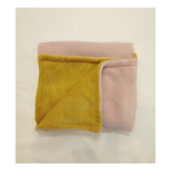 Manta SOFT rosa mostaza