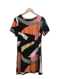 Vestido REMERON abstracto negro