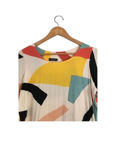 Vestido REMERON abstracto crema en internet