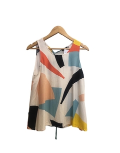 Blusa MARU abstracto crema