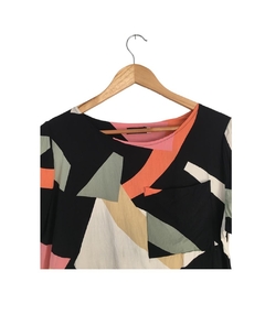 Blusa CUADRADA abstracto negro en internet