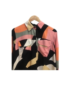 Vestido CHEMISE abstracto negro en internet