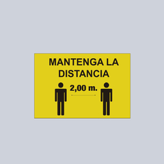 Cartel para pared. Distanciamiento social y Protocolos de Prevención