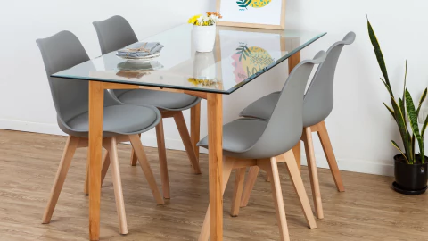 Mesa Vidrio Nórdica Estocolmo 140x80