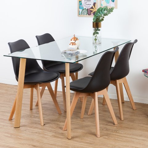 Mesa Tulip Rectangular 120x80 madera en internet